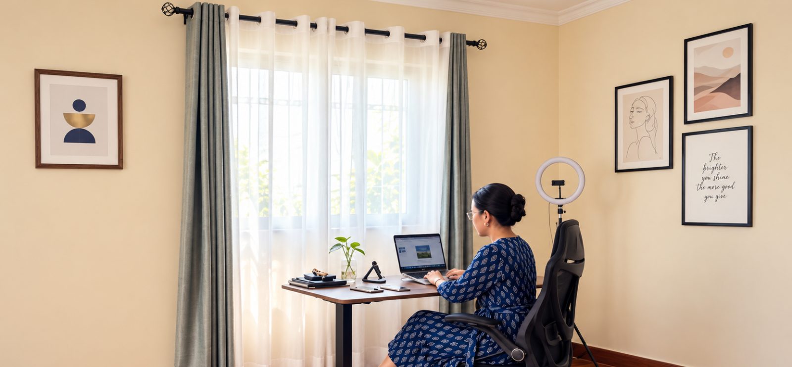 Entrepreneure qui prépare le recrutement de son assistante virtuelle